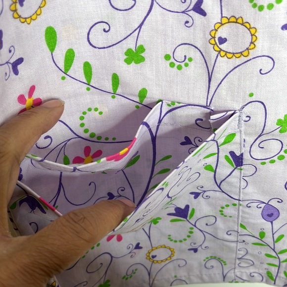 NWT Beverly Hills Uniforms Scrubs 3X PLUS SIZE - Purple Floral - Picture 3 of 7